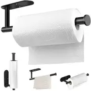 Wall Mount Paper Towel Holder Stainless Steel Paper Towel Roll Rack Black