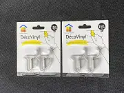 100958 (lot of 2) Under Roof Decorating DecoVinyl Hook Sampler Picture Hanger