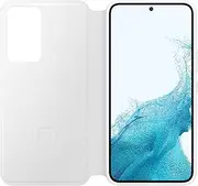 SAMSUNG Galaxy S22 S-View Flip Cover, Protective Phone Case, Tap Control, Cutting Edge Design, US Version, White, (EF-ZS901CWEGUS)