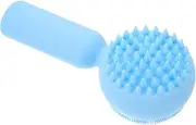 FRCOLOR Handheld Silicone Facial Brush Face Pore Cleansing Gentle Face Scrubber Skincare Tool Non-abrasive Bristles for Skin Body Fruit Cleaning