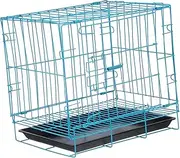 Milisten Pet Cage House Dog Houses for Puppy Crate Dog Crate Cage with Toilet Folding Cage for Pets Small Dog Crate Dog Kennels and Crates Dog Kennel Outdoor Dog Crate Small Size Dog Blue