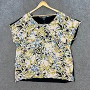 NEW Autograph Womens Shirt Size 20 Multicolour Floral Short Sleeve 20715