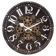 NeXtime Henry 50cm Hanging Wall Clock Round Analogue Home/Office Decor Black