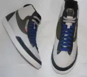 DIESEL 00YG02 DRAGON HIGH TOPS SILVER/EBONY STONE #13us $287