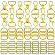 60 Pieces Hooks, Metal D Rings, Triglide Slide Buckles for Bags