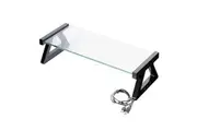 Kensington Glass Monitor Stand Screen Riser Organiser w 2.0 USB Hub K55320AU