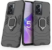 Case for OnPlus Nord N300 / Oppo A77 5G / A57 5G,Hybrid Heavy Duty Protection Shockproof Defender Kickstand Armor Case Cover,Black