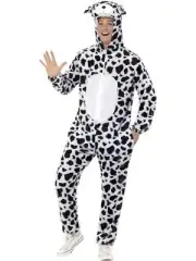 Dalmation Dog Party Animal Hooded Jumpsuit All In One Fancy Dress Costume