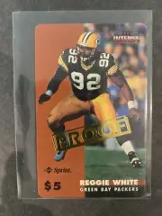 Proline Intense 1997 Reggie White $5 Phone card PROOF Insert 15/104 Rare HOF