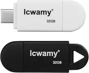 lcwamy 32GB USB C Flash Drives 2 Pack Bulk USB C Flash Drive USB Flash Drives Type C Bulk Pen Drive 2 Pack 32GB Thumb Drive Pack USB Drives Pack