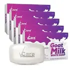 VCare Goat Milk White Natural Soap Dry Sensitive Skin 75 gm Advance Fairness Sol