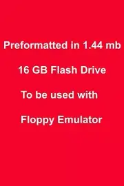 16 GB USB Flash Drive Preformatted in 1.44 mb Blocks for Floppy Emulator