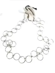 Urban Outfitters Women's Metal Chain Belt Silver NWT 38.50 One Size