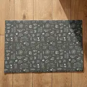 EHOMERY Funny Welcome Mats for Front Door Inside Of Refrigerator Retro Art Indoor Entrance Mini 40x60cm, Non-Slip Plush Cotton Decor Doormat