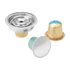 Coffee Pod Converter Stainless Steel Pod Adapter for Nespresso Vertuo (150ml) Ho
