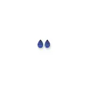 14k White Gold 10x7mm Pear Tsavorite Earrings