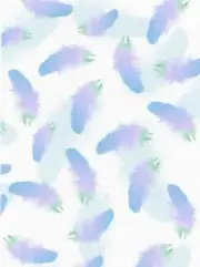 MP Studia Designer Printed AIDA Canvas 14ct Watercolor Blue Feathers