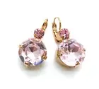 Earrings By Mariana Woman Charming Pinks Swarovski Crystals -RG