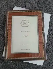 Eccolo Italy World Traveler Laquered Burl Wood Photo Frame for 5x7 Picture NEW
