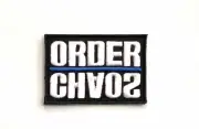 Thin Blue Line Order Chaos Morale Patch Police Law Enforcement Hook And Loop