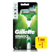 Gillette Mach3 Sensitive Razor (1 Handle + 1 Blade)