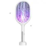 LIFEBEA Electric Fly Swatter Racket, Mosiller 2 in 1 Smart Bug Zapper with USB R
