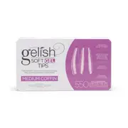 Gelish Soft Gel Tips Box Nail False Fake Medium Coffin Full Size - 550pcs
