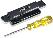SUNJOYCO NES Cartridge Slot, 72 Pin Replacement Connector with 3.8mm Screwdriver for Nintendo Console NES 8 Bit System