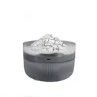 (Black)Volcano Diffuser 1000ml USB Flame Humidifier Essential Oil Diffuser Wi GE