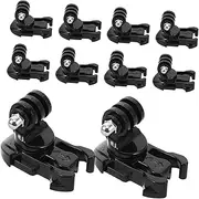 ZUNOXAZ 10pcs Super Camera Mount Adapter with Phone Clamp Long Thumb Screws for Action Camera Vertical Positioning Innovative Dual Mount Buckle for Enhanced Filming Options
