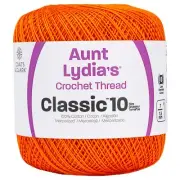Coats Classic Crochet Thread Pumpkin 1050ft Durable & Smooth Finish