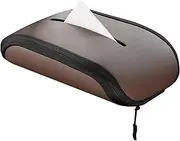 Car Tissue Box Holder - Soft PU Leather Tissue Cover for Car - Napkin Holder Container Interior Accessories for Center Console Armrest Sun Visor Room Backseat