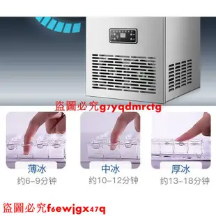 #現貨 營業用110V製冰機60kg廠家全自動商用製冰機家用小型奶茶店酒吧方冰塊機