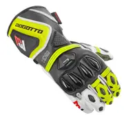Bogotto Monza perforated Motorcycle Gloves, black-white-yellow, Size 3XL for Men Black White Yellow