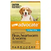 Advocate Aqua Spot-On Flea & Worming Treatment 4-10kg Dog - 6pk