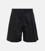 [Toteme] Toteme Mid-rise twill Bermuda shorts AU 14 black