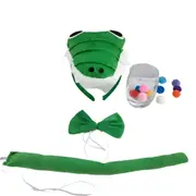Kids Alligator Headband Bow Tail Set
