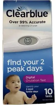 Clearblue Advanced 2 Peak Days Digital Ovulation Test 10 Tests Exp05/2026 New!