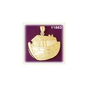 14K Gold Noah Ark Pendant