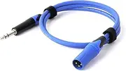 ROBAUN 1PC Microphone Cable XLR 3-Pin to Jack 6.5mm Mic Aux Cord TRS 6.35 Mm/6.5 Mm Male to XLR Male Cord for AMP Pro Audio(Blue,1M)