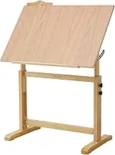 conda Wood Adjustable Drafting Table 35.5" x 23.5" - Beech Wood Art Desk with Adjustable Height & Tilting, Pencil Ledge, and Ruler for Writing, Reading, Design, and Crafting