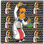 Simpsons Professor Frink Blotter Art Perforated Sheet Paper Psychedelic 7.5"