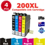 4x Compatible Ink Cartridge 200XL 200 XL For Epson XP200 XP300 XP400 XP410 XP100