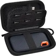 Case Compatible with SanDisk 1TB 2TB 500GB Extreme Portable SSD, for SanDisk PRO External Solid State Drive, Memory Card SD SDXC SDHC Card Storage Holder Organizer (Box Only) Black