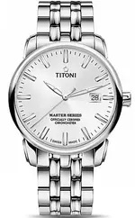 TITONI 梅花錶 大師系列 天文台認證機械腕錶(83188S-575)-41MM-銀面鋼帶【刷卡回饋 分期0利率】【APP下單點數4倍送】