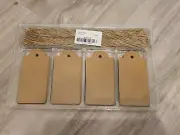 220 Pcs Kraft Paper Gift Tags with String, Blank (1.7x2.8 in)