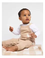 [Peter Rabbit] Jacquard Knit Overall in Grey