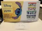Disney x PYREX Stitch Glass Food Decorated Storage Bowl & Lid Set 8 Pieces (8pc)