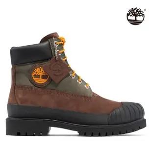 【Timberland】男款中棕色磨砂革Premium防水6吋靴(A2FXF931)