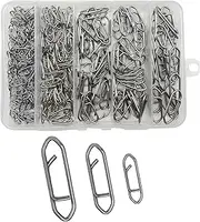 Speed Clips for Fishing Lures, Fishing Lure Clips - Stainless Steel Connector High Strength Tackle for Anglers Novices Reservoir River Saltwater Lake Freshwater